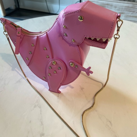 Kate Spade Novelty T-REX Crossbody Bag Dinosaur PINK - RARE - Picture 8 of 8